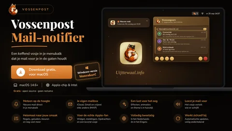 Vossenpost: mail notifier for the Mac, with the fox wearing a postman's cap